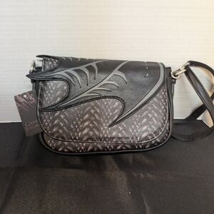 Game Of Thrones Dragon Wing Buckle-Down Fold Over Cross Body Bag Vegan L…